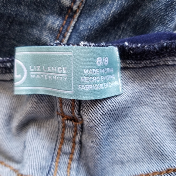 NWT Liz Lange Maternity Ankle Medium Wash Jeans,8 - Picture 8 of 12